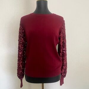 Sioni Milano Burgundy Knit Top